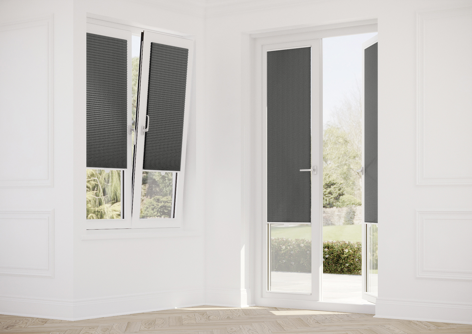 Nocturne (Blackout), Midnight Grey - Stick Fit Slim Honeycomb Blind - Image 11